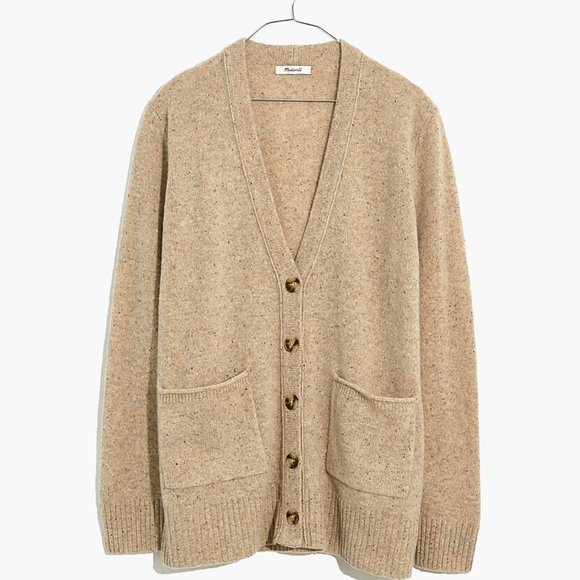 Madewell Sweaters - Madewell Donegal Maysfield Cardigan Sweater Tan/Beige M